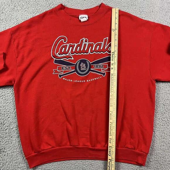St Louis Cardinals Sweater MLB‎ Baseball Sweatshirt Crewneck CSA 2000s Sz M - Picture 8 of 9